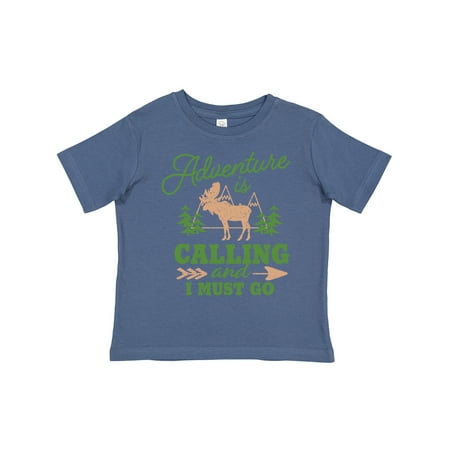 

Inktastic Vintage Adventure is Calling and I Must Go with Moose Gift Toddler Boy or Toddler Girl T-Shirt