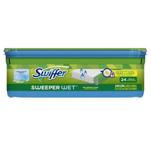 Swiffer Sweeper Fresh Scent Floor Cleaner Refill Pads 24 Pk (Pack of 18)
