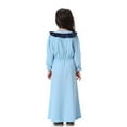 thumbnail image 6 of Krdevn Girls Ethnic Abaya Dress - Elegant Long Sleeve Maxi with V-Neck, Ruffle Detail Modest Party Wear for Teen,12-13 Years, 6 of 7