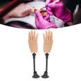 thumbnail image 1 of Practice Artificial Hand Model, Flexible Soft Silicone Prosthetic Hand Nail Artificial 1 Pair  for Beauty Salon, 1 of 7