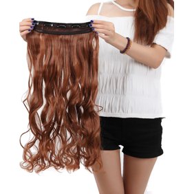 Natural Curly Wavy Wire Headband Hidden Hair Extension No Clip Ins
