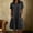 Black women plus size boho dress a1, variant on Women Plus Size Collared Short Sleeve Button Down Flowy Casual A-Line Mini Dress Solid Boho Beach Vacation Swing Loose Dresses, Blue XL