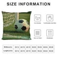 thumbnail image 5 of Autua Soccer field cotton linen pillowcase soccer soccer pattern cushion cover popular sports design square boys 24x24in, 5 of 5