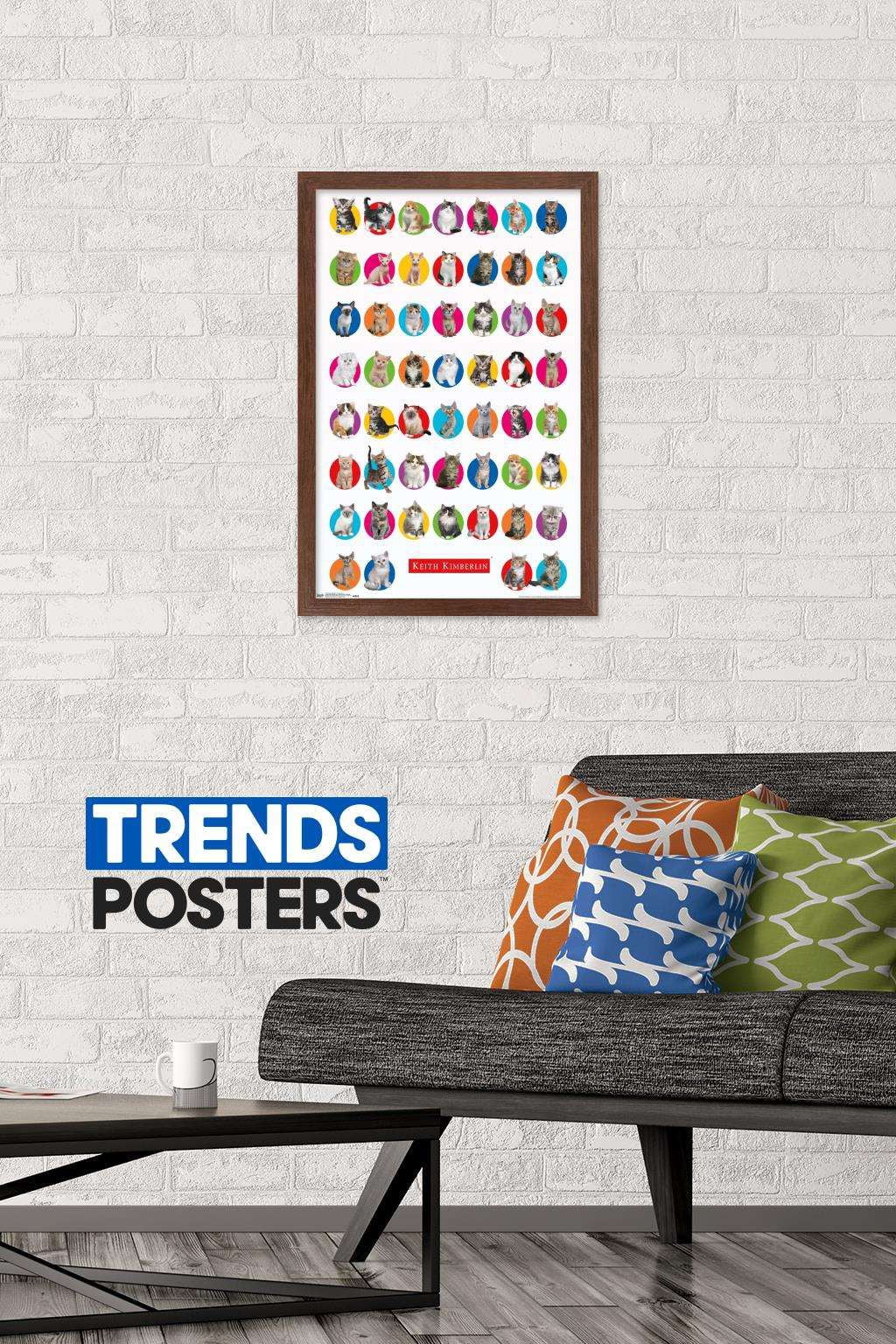 Keith Kimberlin - Kitten Grid Wall Poster, 14.725" x 22.375", Framed