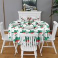 thumbnail image 2 of Christmas Round Tablecloth 60x60in(153x153cm) – Waterproof Polyester Table Cover with Full Print Design, Wrinkle Resistant & Washable for Kitchen Dining Party Decor, 2 of 6