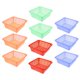 thumbnail image 1 of 10 cestas de plástico cuadradas multifuncionales para almacenamiento (colores variados), 1 of 6