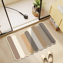 Fmbmuo Minimalist Bathroom Rugs Waterproof Flat Pile Geometric Bath Mats for Bathroom Nylon,Spandex 16x24in D