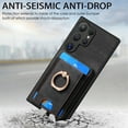 thumbnail image 2 of ELEHOLD Leather Case for Samsung Galaxy S20 Ultra Magnetic Detachable Card Holder Magnetic 2 in 1 Wallet Case with Ring Holder Kickstand Compatible with Mag Safe Shockproof Cover,black, 2 of 8