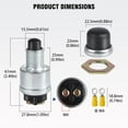 thumbnail image 3 of High Current 50A Waterproof Firing Starter Switches Automotive Engine Start Push Button Upgrades for 12V/24V Systems, 3 of 8