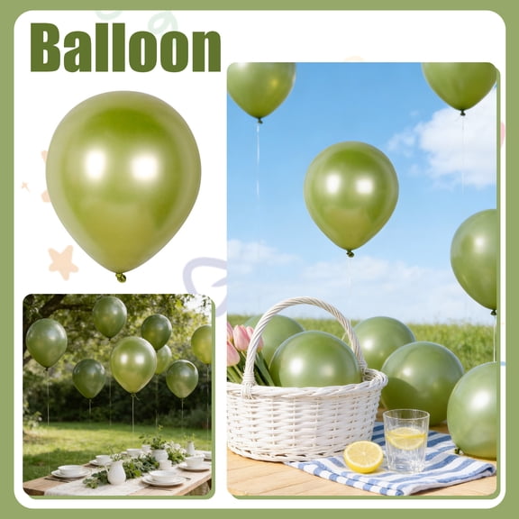 Neon Light Green Balloons 50 Pack Thickened 2.8g Latex Balloons For St Patrick's Day Christmas Party Decor