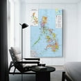thumbnail image 3 of Philippines Map Posters Room Aesthetic Poster Print Art Wall Painting Canvas Posters Gifts Modern Bedroom Decor 20x30inch(50x75cm), 3 of 6