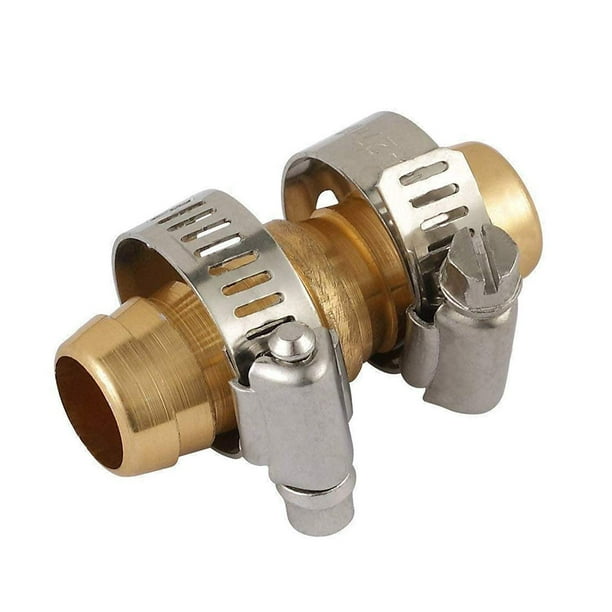 Wideskall 5/8" Brass Garden Water Hose Repair Mender Coupler Connector