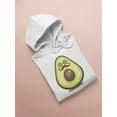 thumbnail image 3 of Avocado With Moustache Hoodie Men -Image by Shutterstock, Male Medium, 3 of 4