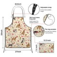 thumbnail image 3 of Pitbull Dog and Flower Floral Apron-Garden Aprons for Women with Pockets-Cotton Linen Waterproof Kitchen Cooking Gardening Aprons Adjustable for Kitchen,Cooking,BBQ and Salon 33x27 Inch, 3 of 7