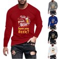 thumbnail image 2 of Qingpeng Basic Long Sleeve Shirt for Men Print Graphic Tee Shirts Causal Gym Sports Pullover Fall Shirt Clothes, 2 of 5