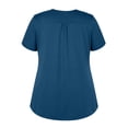 thumbnail image 3 of Ketyyh-chn99 Vêtements pour Femmes Mode Blouse Ample Grande Taille Été Manches Courtes Tunique Décontractée Hauts Confortables Col Rond Ample BU1,m, 3 of 4