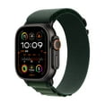 thumbnail image 1 of Pre-Owned Apple Watch Ultra 2 (GPS+Cellular) 49mm Titanium Case with Dark Green Alpine Loop - Small - Black (2024), 1 of 4