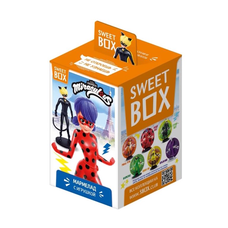 SWEETBOX* MARMALADE W/TOY (ZAG HEROEZ MIRACULOUS) 10g/each, from
