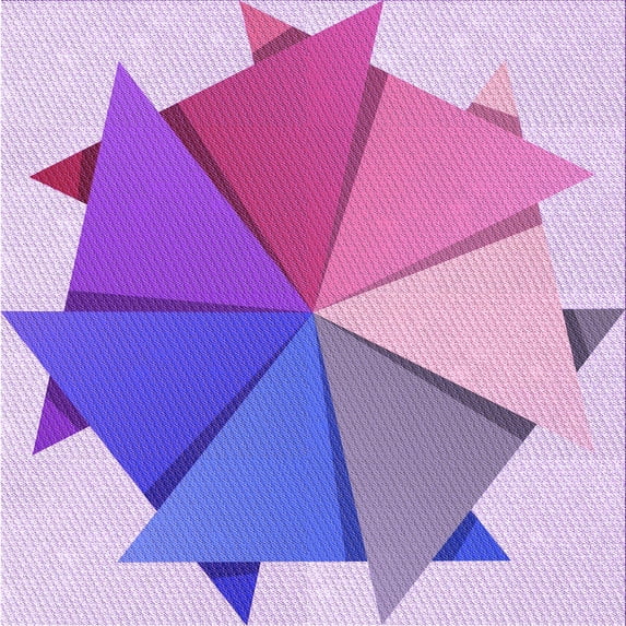 Ahgly Company Indoor Square Patterned Mauve Purple Area Rugs, 6' Square
