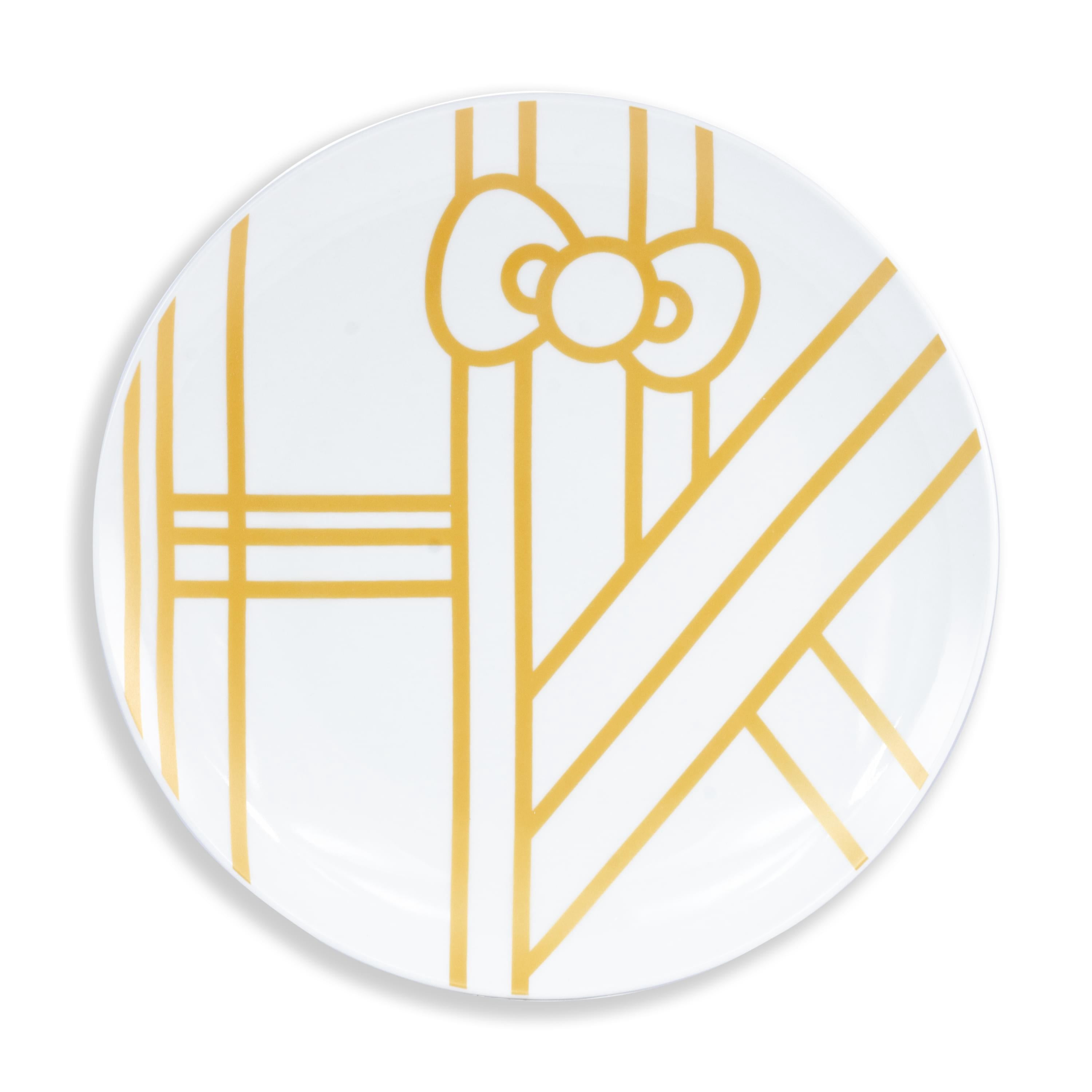 Hello Kitty Panache Black & Gold 4 Piece Side Plate Set