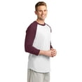 thumbnail image 4 of Sport-Tek Colorblock Raglan Jersey-2XL (White/Maroon), 4 of 6