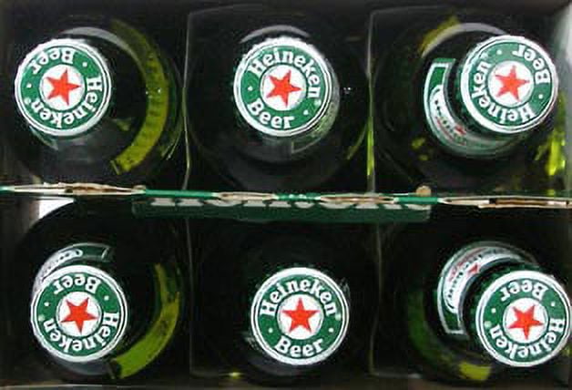 Heineken Lager Crafted Beer, 6 pack, 12 fl oz Glass Bottles, 5% ABV, Imported from Netherlands