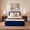 Blue, variant on Ovios All-in-One Full Mattress and Bed Frame Set with Headboard, Bed in a Box, Gray