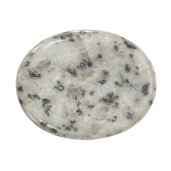 Uxcell Thumb Worry Stone for Anxiety, Natural Oval Crystal Stone, Polished Gemstone Hand Carved Pocket Rock Anxiety Crystals for Women Stress Gifts Meditation, Foggy Blue