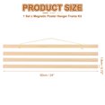 thumbnail image 2 of Uxcell Magnetic Poster Hanger Frame, 23.62" Wide Hanging Kit, Wood Color, 2 of 6