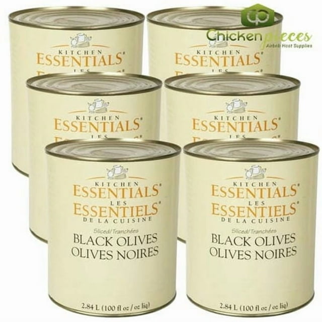 Kitchen Essentials Olives Noires Mûres Tranchées 2,84 L/100 Oz