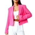 thumbnail image 2 of Fesfesfes Blazer Coat for Women Spring And Fall Solid Color Long Sleeve Button Lapel Thin Suit Small Jacket On Sale, 2 of 7