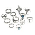 thumbnail image 1 of Juego de 12 anillos vintage para nudillos para mujer, apilables, midi, 1 of 5