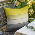 thumbnail image 3 of Throw Pillow Covers, Yellow Gray Decorative Throw Pillow Covers 18x18 Inch, Country Vintage Abstract Gradient Wooden Square Linen Pillow Cases for Couch/Living Room/Sofa, 3 of 9