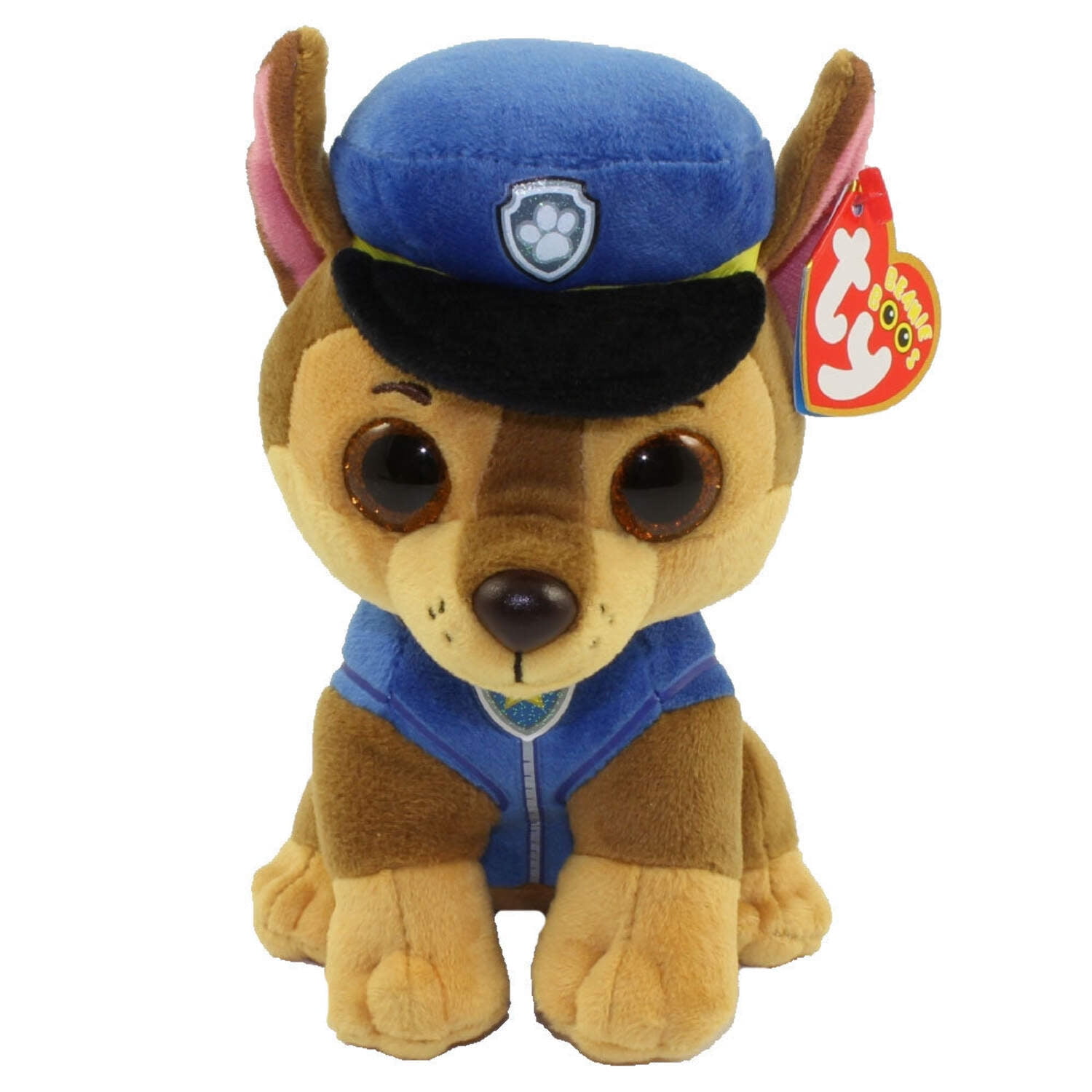 Ty Beanie Boos - Chase the German shepherd  – Medium (10")  – Paw Patrol  - Stuffed Animal