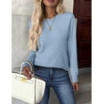 thumbnail image 4 of Zeagoo Womens Sweaters Long Sleeve Tops Crew Neck Knit Pullover Sweaters Fall Fashion Dressy Casual Basic Clothes, 4 of 6