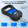 thumbnail image 5 of Calamus Lightweight Fish Scale, Rechargeable Digital Scale with USB Cable, 55lb Capacity, Multi-Units Pound/Ounces & Kilograms, High Accuracy, Backlight LCD Display, Fishing Gifts for Men, 5 of 19