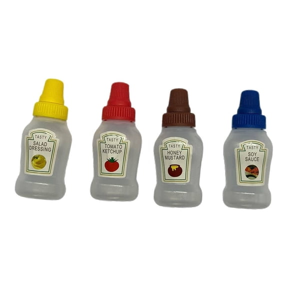 Botellas para Salsa Prichos 7.2x3x2.6 cm 1 Bolsa con 4 Botellas