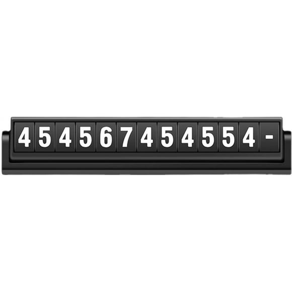 1 piece（Black）Temporary Parking Number Plate - Garage Stop Sign Parking Aid,Moving Auto Metal Phone Number Plate, Temporary Stop Sign for Car Decoration Accessories