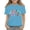 Light Blue, variant on Happy To See Your Face School T-shirt for Girls Funny Print Short Sleeve Tees Back to School Casual Daily Summer Tops