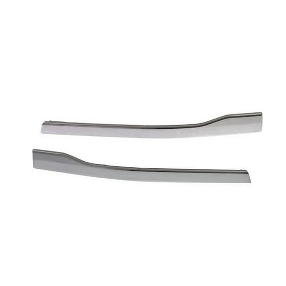 KarParts360 For Honda Pilot 2012 2013 2014 2015 Grille Molding Driver And Passenger Side | Pair | Upper | Chrome | Plastic | Replacement For HO1212107, HO1213107 | 75104SZAA11, 75103SZAA11
