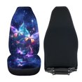 thumbnail image 6 of POLERO Galaxy Butterfly Pattern Vehicle Seat Covers for Car, Set of 2 Easy to Install Drive Seat Protection Covers Breathable Elastic Front Seat Cover, 6 of 9