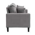 thumbnail image 2 of High Resilience Loveseat Sofa, Wooden Frame, Light Gray, 57.9 Inch Length, 78.1 lbs Weight, Corduroy Upholstery, 2-Seater, Modern Design for Small Living Room Bedroom Apartment Office, 2 of 4