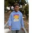 thumbnail image 2 of Retro Rizz - Vintage Winking Emoji Graphic Youth's Hoodie, 2 of 4