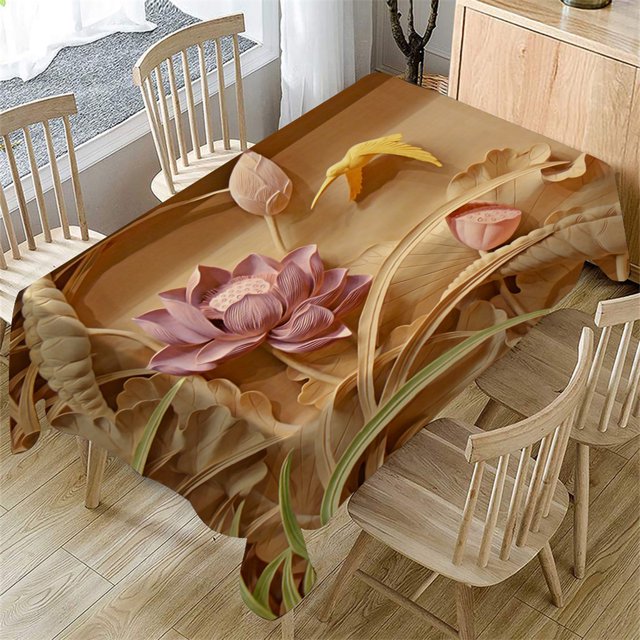 Aligament Table Cloth Primeval 3D Flower Table Cloth Rectangular Tea Table Cover Dining Home Decor