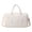 Beige S, variant on Women's Quilted Cotton Medium Travel Duffle Bag, Large Capacity Weekender Overnight Bag for Daily Use (Beige S)