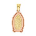 thumbnail image 3 of 10k Real Solid Tri-Color Gold Our Lady of Guadalupe Pendant, Mother Mary Jewelry, Catholic Gifts for Her, 3 of 5
