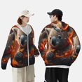 thumbnail image 4 of Balery Cute Maple Leaf Koala Sudadera ligera de manga larga con capucha y protección solar UPF 50+ para hombre y mujer, ideal para pesca y running-XX-Large, 4 of 7
