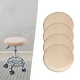 thumbnail image 4 of Cojín de taburete de bar redondo de 2 pieza de asiento impermeables de poliéster elástico, de sil suaves y funda de cojín beige Sunnimix Cubiertas para taburetes de bar, 4 of 8