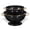 L-BLACK, variant on Metal Colander Set of 2, 3.5 & 5 Qt Powder Coated Self-draining Solid Ring Base Metal Large Kitchen Colander, for Pasta Vegetable Fruit in