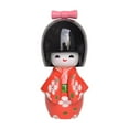 thumbnail image 4 of Muñeca geisha japonesa tradicional con kimono, estatua miniatura, adorno de escritorio de 12 cm Rojo, 4 of 9